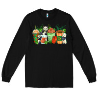 Black panda coffee cups Long Sleeve Tee - Zillion Design Studio
