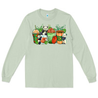 Matcha panda coffee cups Long Sleeve Tee - Zillion Design Studio