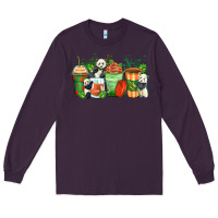 Plum panda coffee cups Long Sleeve Tee - Zillion Design Studio