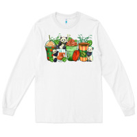 White panda coffee cups Long Sleeve Tee - Zillion Design Studio