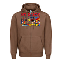 Chestnut my daddy is my hero dispatcher Zipper Hoodie - Zillion Design Studio