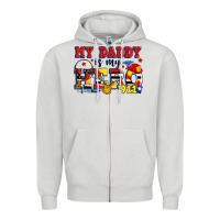 Dove Grey my daddy is my hero dispatcher Zipper Hoodie - Zillion Design Studio