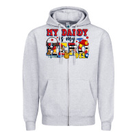Heather Grey my daddy is my hero dispatcher Zipper Hoodie - Zillion Design Studio