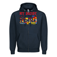 Navy my daddy is my hero dispatcher Zipper Hoodie - Zillion Design Studio