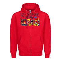 Red my daddy is my hero dispatcher Zipper Hoodie - Zillion Design Studio