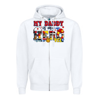 White my daddy is my hero dispatcher Zipper Hoodie - Zillion Design Studio