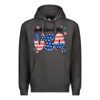 Charcoal Heather god bless america Premium Hoodie - MaliasSmallBusiness