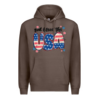 Coffee god bless america Premium Hoodie - MaliasSmallBusiness