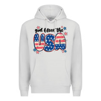Dove Grey god bless america Premium Hoodie - MaliasSmallBusiness