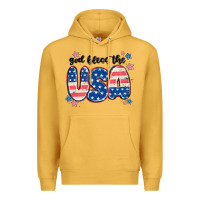 Mustard god bless america Premium Hoodie - MaliasSmallBusiness