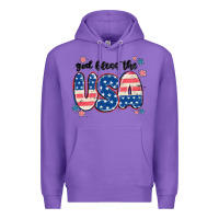 Purple god bless america Premium Hoodie - MaliasSmallBusiness