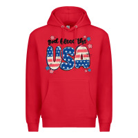 Red god bless america Premium Hoodie - MaliasSmallBusiness
