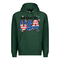 Sports Green god bless america Premium Hoodie - MaliasSmallBusiness