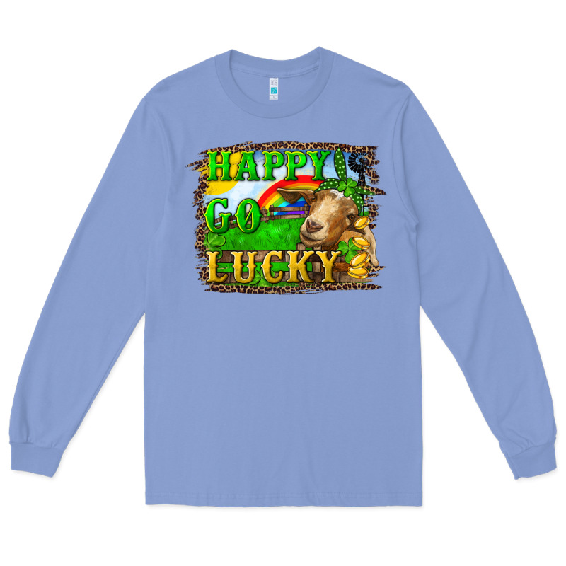 Happy Go Lucky Goat Long Sleeve Tee by RanaPortraitStore | Teevron