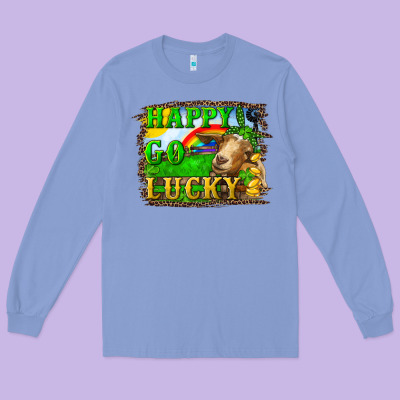 Long Sleeve Tee Happy Go Lucky Goat
