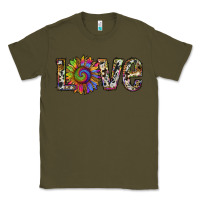Army Green tie dye sunflower love Classic Tee - RanaPortraitStore