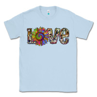 Dusty Blue tie dye sunflower love Classic Tee - RanaPortraitStore