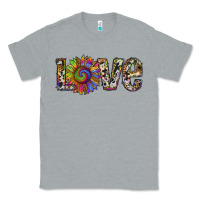 Heather Grey tie dye sunflower love Classic Tee - RanaPortraitStore