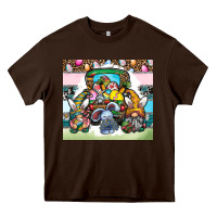 Chocolate Brown easter Heavy Core Tee - CowhideDigitalArt