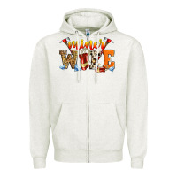 Oatmeal Heather miner wife Zipper Hoodie - Zillion Design Studio