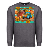 Charcoal Heather Farm life fall barn and truck Premium Sweatshirt - Artiststas