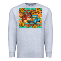 Heather Grey Farm life fall barn and truck Premium Sweatshirt - Artiststas