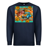 Navy Farm life fall barn and truck Premium Sweatshirt - Artiststas