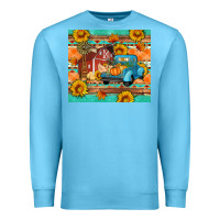 Ocean Blue Farm life fall barn and truck Premium Sweatshirt - Artiststas