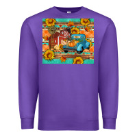 Purple Farm life fall barn and truck Premium Sweatshirt - Artiststas