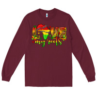 Burgundy love my roots juneteenth Long Sleeve Tee - texasbilliewilder