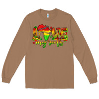 Toasted Coconut love my roots juneteenth Long Sleeve Tee - texasbilliewilder