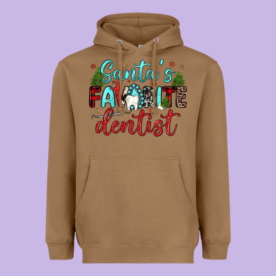 Santas Favorite Dentist Heavyweight Hoodie Designed By Jahusdesignshop