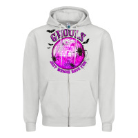Dove Grey Ghouls Just Wanna Have Fun Zipper Hoodie - texasbilliewilder