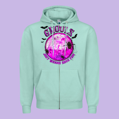 Ghouls Just Wanna Have Fun Zipper Hoodie Designed By Texasbilliewilder