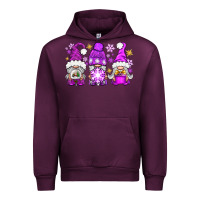 Mauve Wine purple winter gnomies Urban Hoodie - NancyCooperArtShop