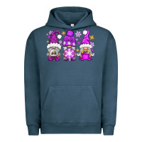 Pigment Midnight Navy purple winter gnomies Urban Hoodie - NancyCooperArtShop