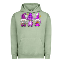 Pigment Oil Green purple winter gnomies Urban Hoodie - NancyCooperArtShop