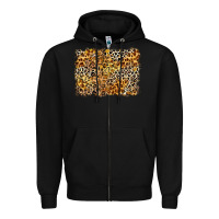 Black leopard background Zipper Hoodie - Zillion Design Studio