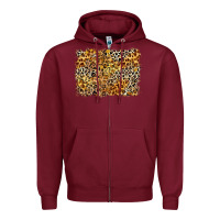 Burgundy leopard background Zipper Hoodie - Zillion Design Studio