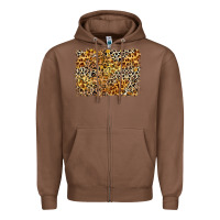 Chestnut leopard background Zipper Hoodie - Zillion Design Studio