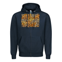 Navy leopard background Zipper Hoodie - Zillion Design Studio