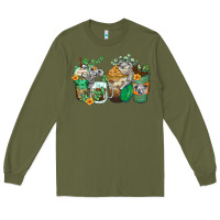 Army Green koala coffee cups Long Sleeve Tee - Zillion Design Studio