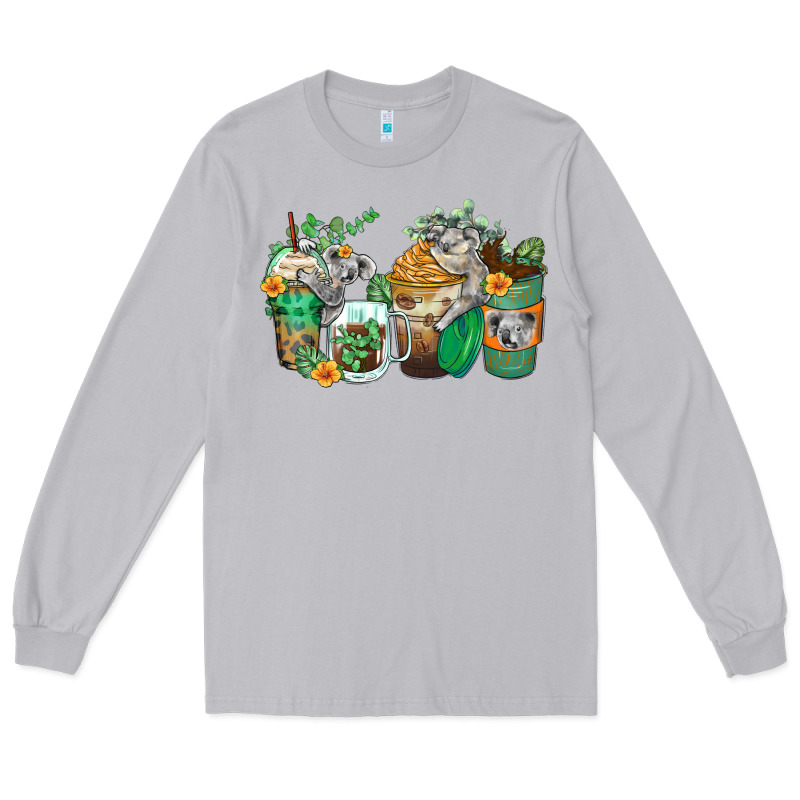 Koala Coffee Cups Long Sleeve Tee by Zillion Design Studio | Teevron