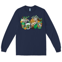 Navy koala coffee cups Long Sleeve Tee - Zillion Design Studio