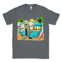 Charcoal Heather summer caravan Classic Tee - texasbilliewilder