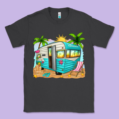 Summer Caravan Classic Tee Designed By Texasbilliewilder