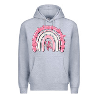 Heather Grey breast cancer  rainbow Premium Hoodie - MaliasSmallBusiness