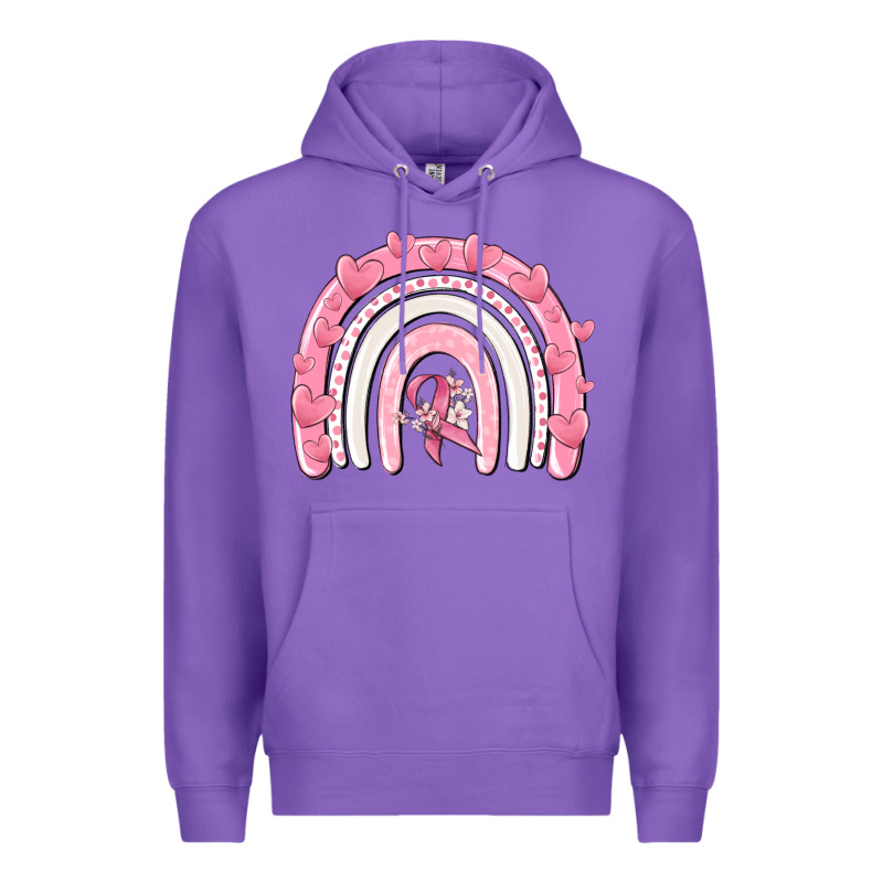 Breast Cancer  Rainbow Premium Hoodie by MaliasSmallBusiness | Teevron