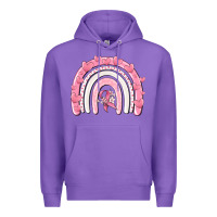 Purple breast cancer  rainbow Premium Hoodie - MaliasSmallBusiness