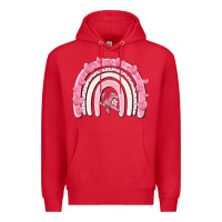 Red breast cancer  rainbow Premium Hoodie - MaliasSmallBusiness